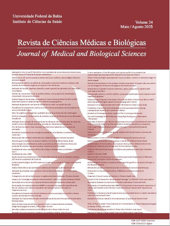 					View Vol. 24 No. 2 (2025): Revista de Ciências Médicas e Biológicas
				