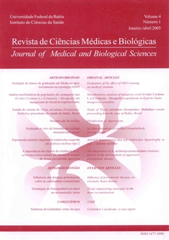 					Visualizar v. 4 n. 1 (2005): Revista de Ciências Médicas e Biológicas
				